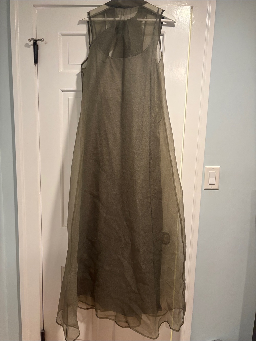 NWT CAARA Alette Organza Halter Neck Maxi Dress